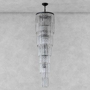 D500 Stripe Crystal Chip Stair Light - Black