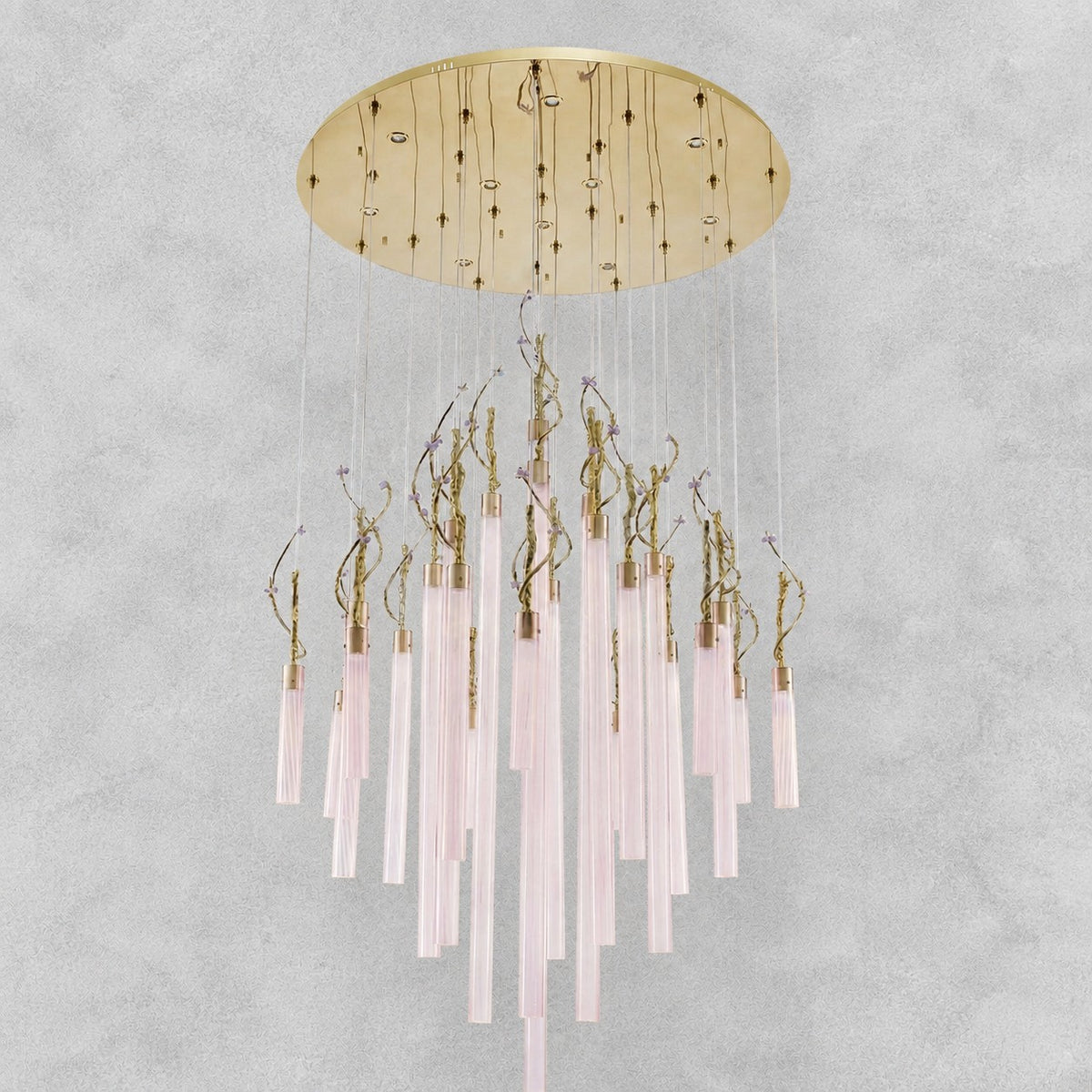Davina Modern Glass Round Chandelier 47"
