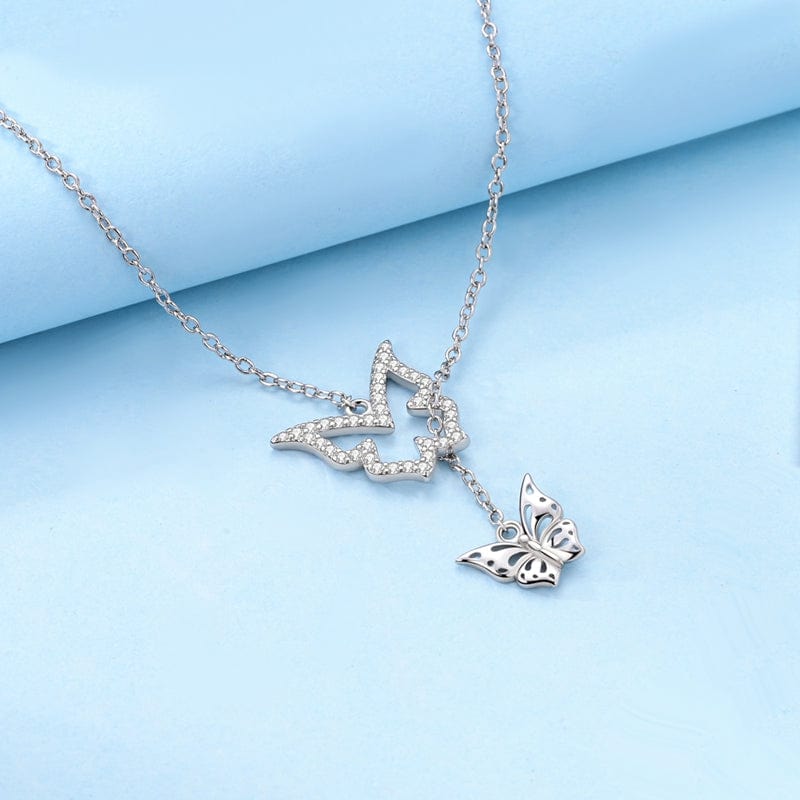 Trivellolab Dazzling Duo Butterfly Pendant Necklace