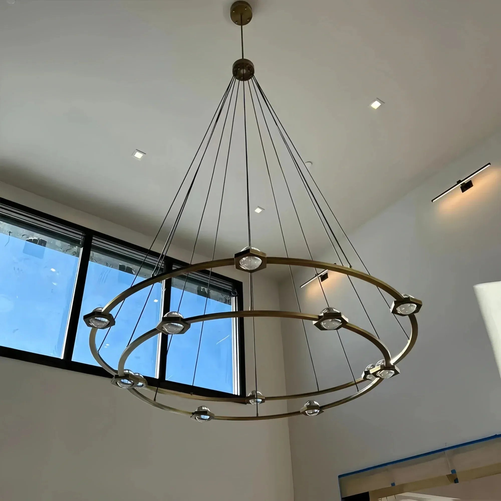 Eclatent 2-Tier Round Chandelier 48" 60"-