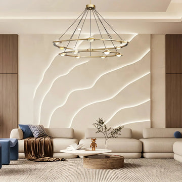 Eclatent 2-Tier Round Chandelier 48" 60"-