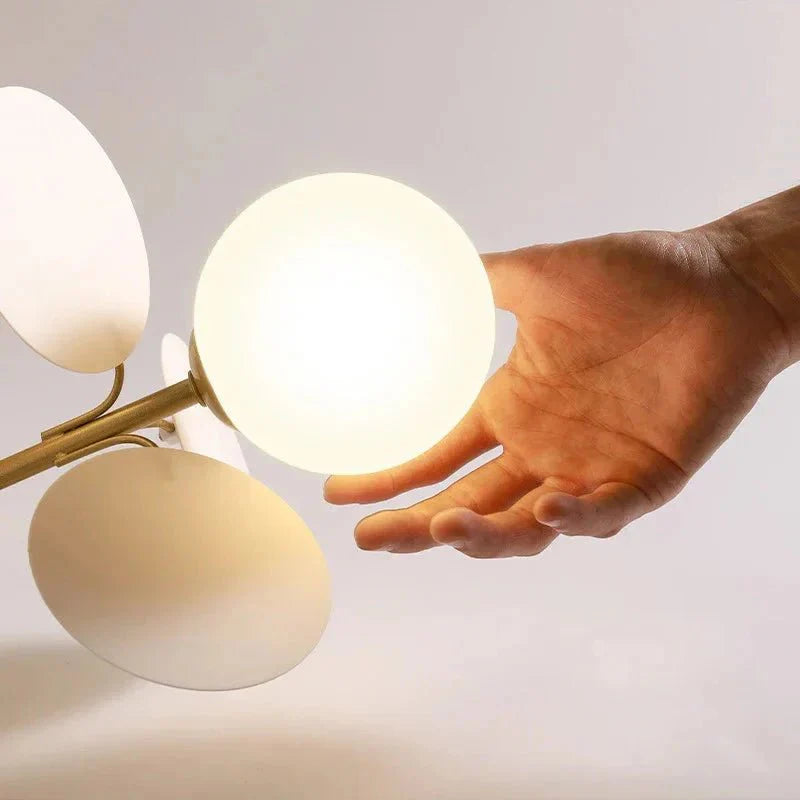 Eli Glass Globes Linear Chandelier For Dining Room - 12 LightsGrayCool white 6000KTrivellolab