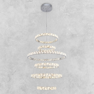 Ellery Crystal Pendant Light 48"