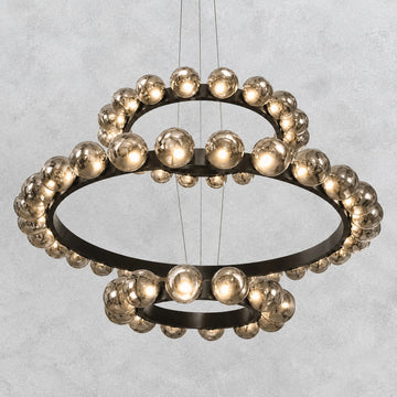 Ellison Bubbles 3-Tier Nested Glass Chandelier
