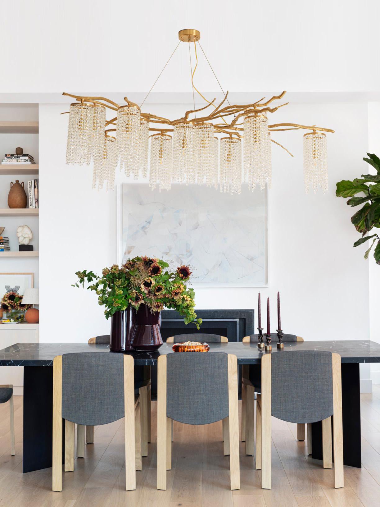 Forest Dawn Brass Branch Chandelier - L 63″ x W 31.5″ x H 17.7″Dark CopperTrivellolab