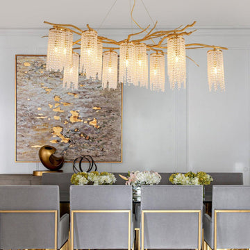 Forest Dawn Brass Branch Chandelier - L 63″ x W 31.5″ x H 17.7″Dark CopperTrivellolab