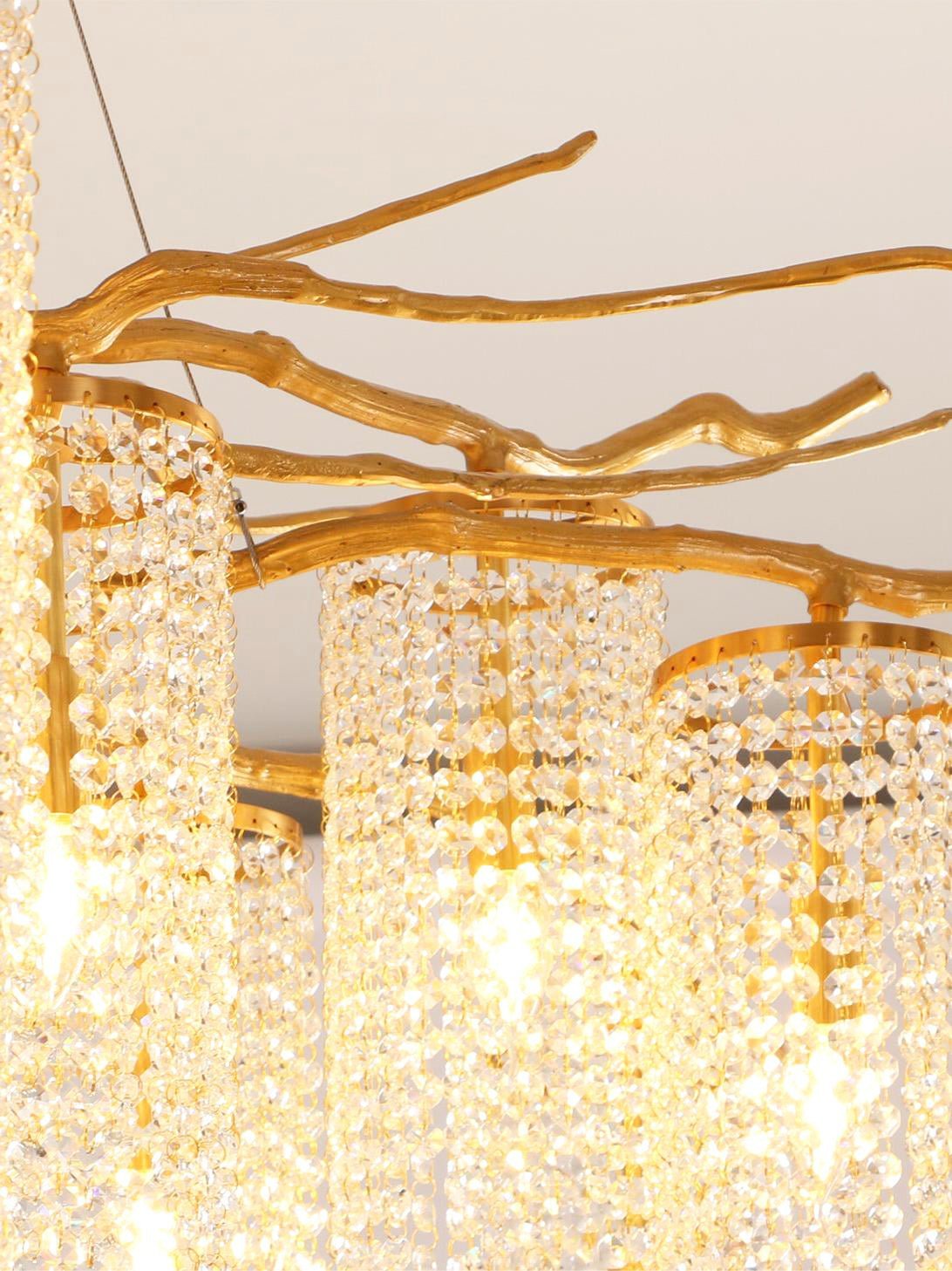 Forest Dawn Brass Branch Chandelier - L 63″ x W 31.5″ x H 17.7″Dark CopperTrivellolab