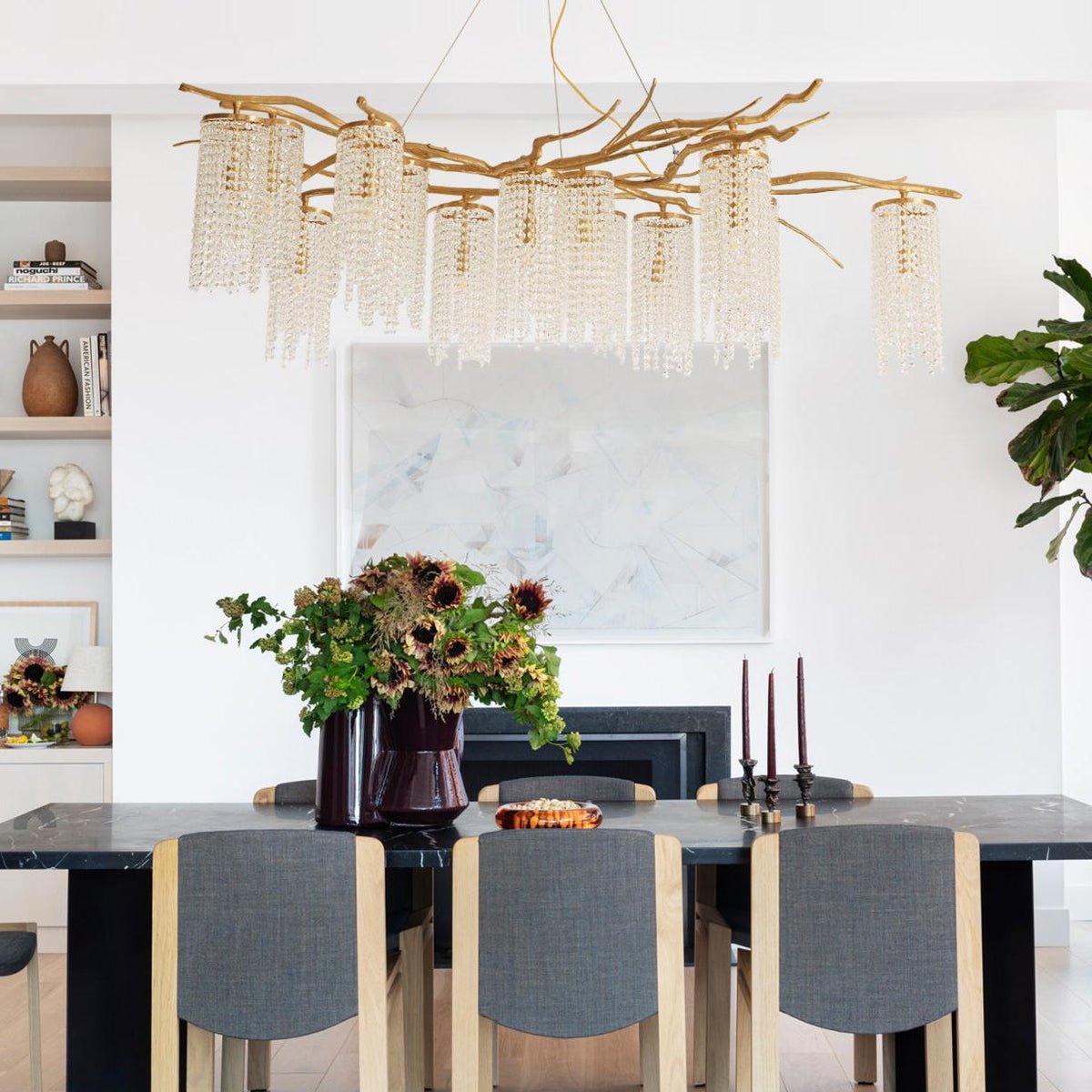 Forest Dawn Brass Branch Chandelier - L 63″ x W 31.5″ x H 17.7″Dark CopperTrivellolab
