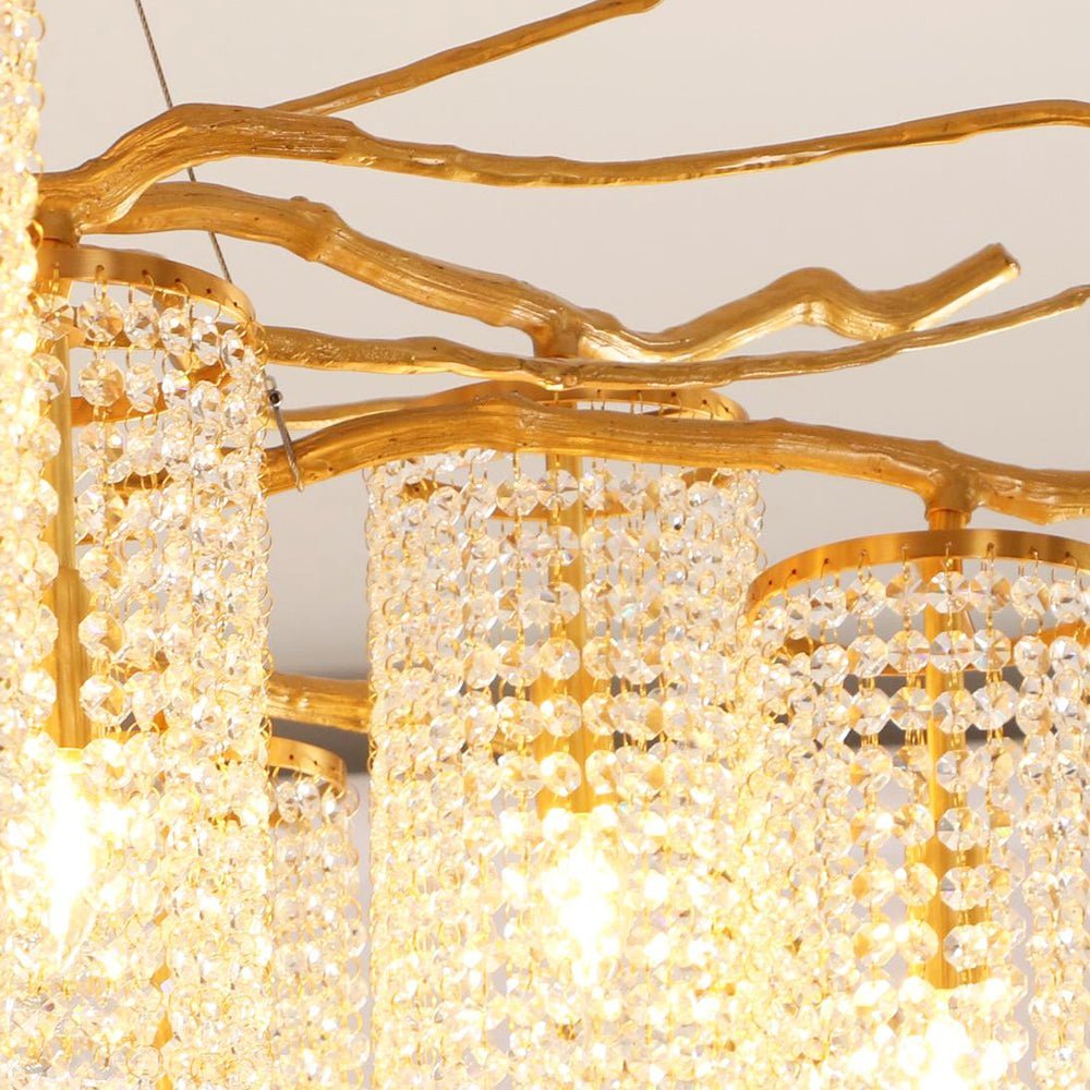 Forest Dawn Brass Branch Chandelier - L 63″ x W 31.5″ x H 17.7″Dark CopperTrivellolab