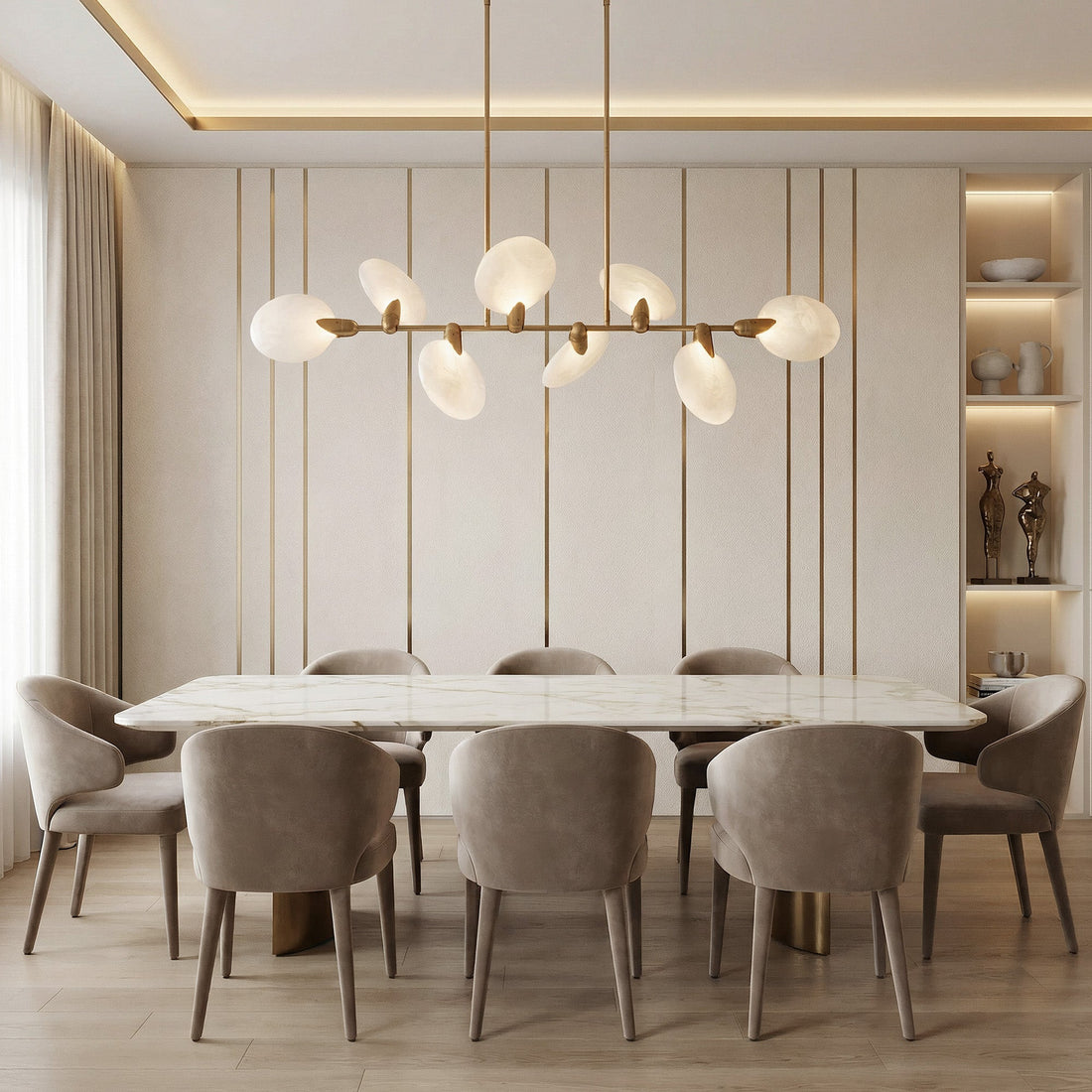Lyla Linear Chandelier 62"74"