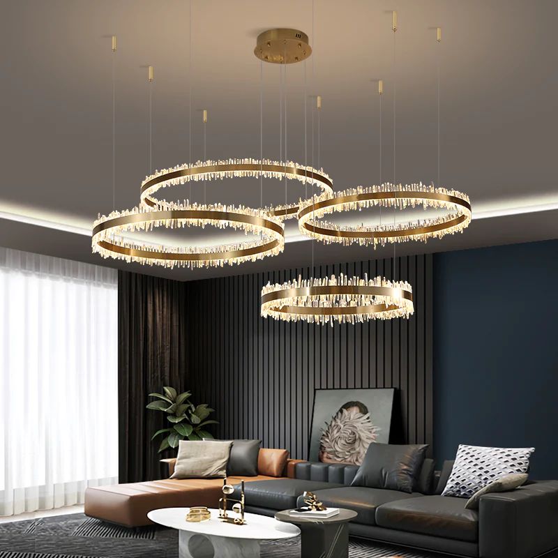 Gina Rock Crystal Rings Luxury Chandelier - Trivellolab
