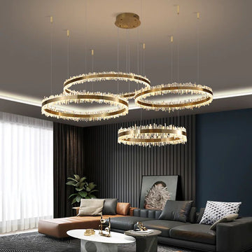 Gina Rock Crystal Rings Luxury Chandelier - Trivellolab