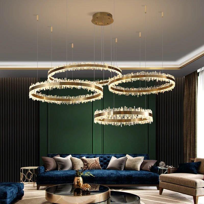 Gina Rock Crystal Rings Luxury Chandelier - Trivellolab