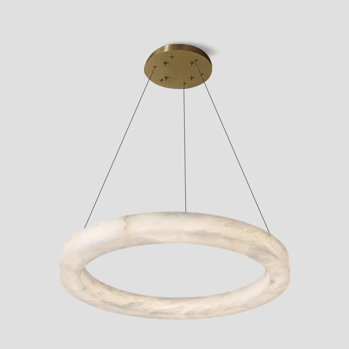 Glacera Alabaster Round Chandelier 19'' 27'' 36'' 60''D - D 35.4"ChromeTrivellolab