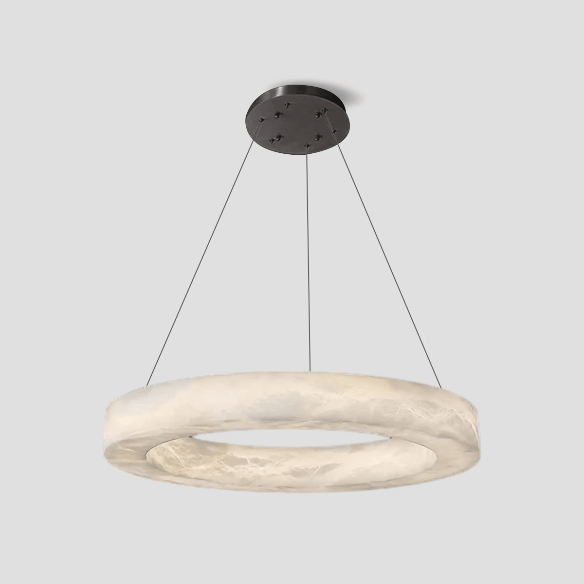 Glacera Alabaster Round Chandelier 19'' 27'' 36'' 60''D - D 19.7"BronzeTrivellolab