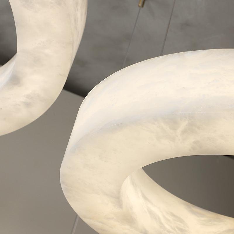 Glacera Alabaster Round Chandelier 19'' 27'' 36'' 60''D - D 27.6"BronzeTrivellolab