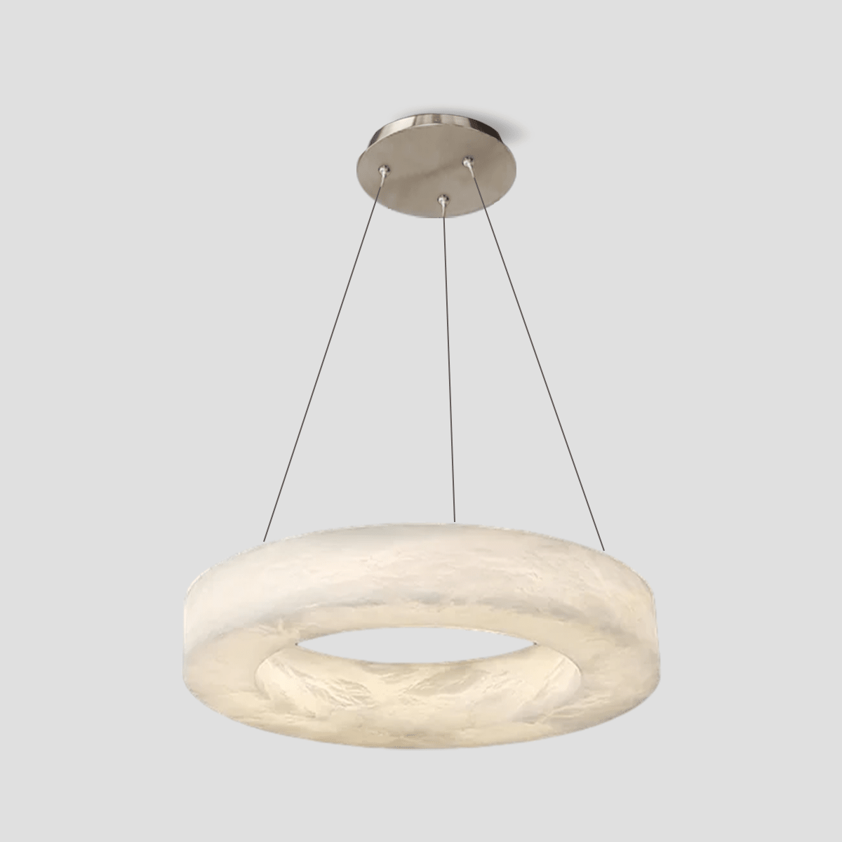 Glacera Alabaster Round Chandelier 19'' 27'' 36'' 60''D - D 19.7"ChromeTrivellolab