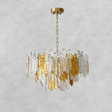 Glacier Ember Glass Chandelier