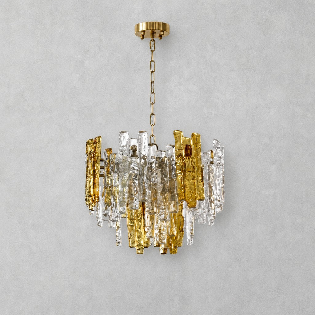 Glacier Ember Glass Chandelier