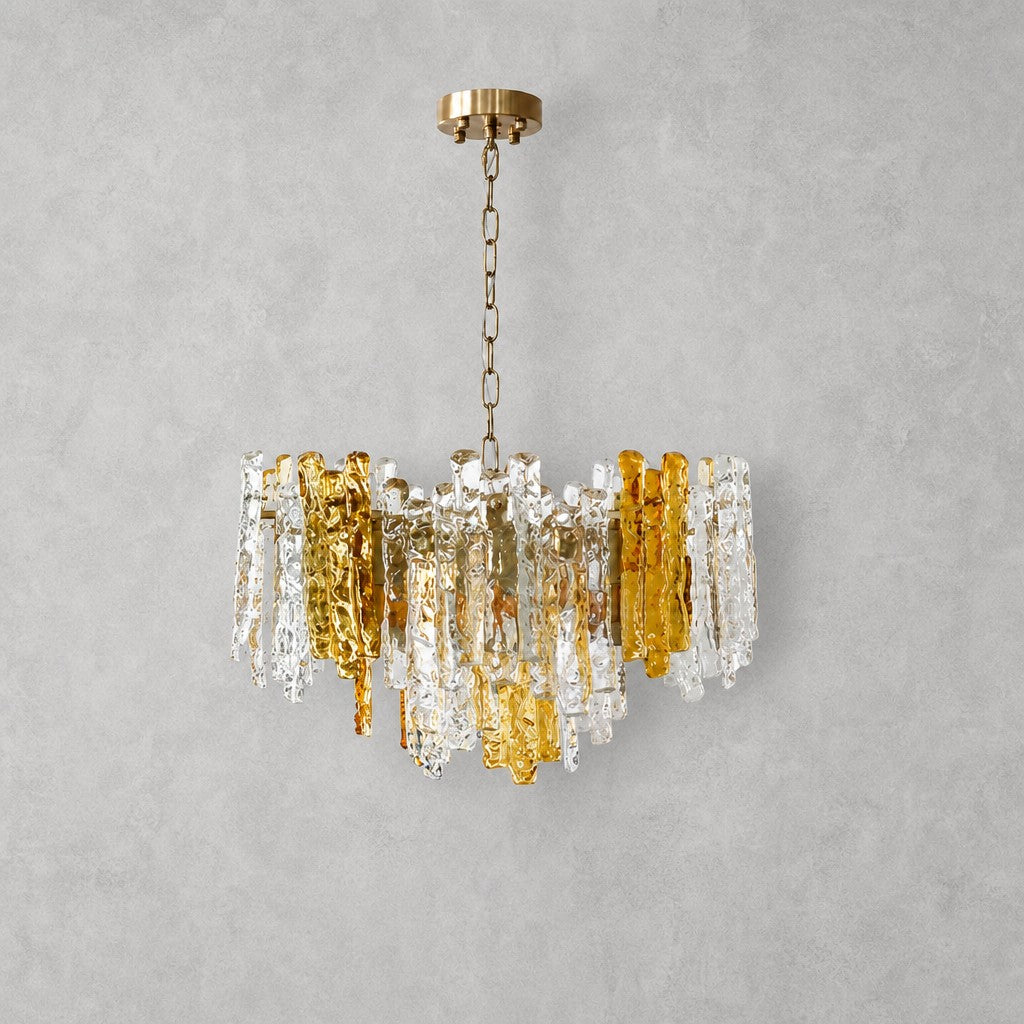 Glacier Ember Glass Chandelier