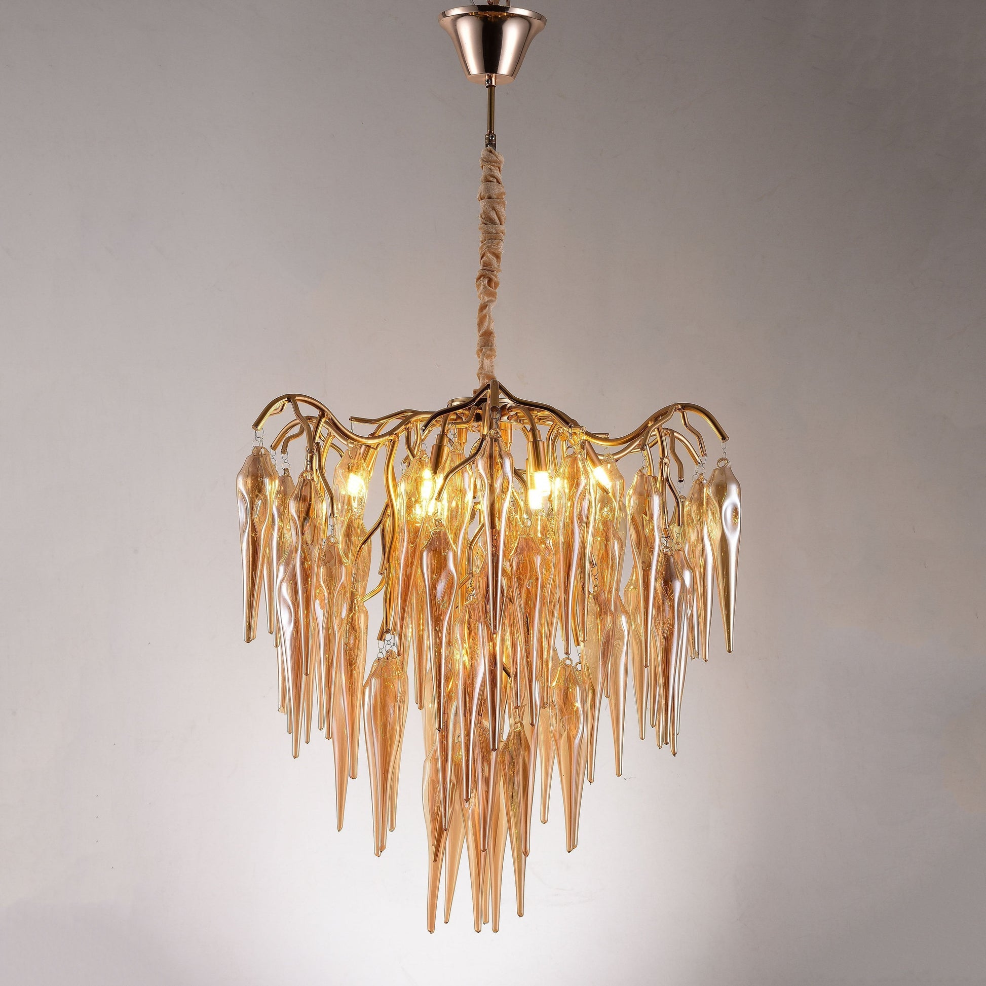 Glacier Organic Branch Round Chandelier - 20" diameterDark CopperTrivellolab