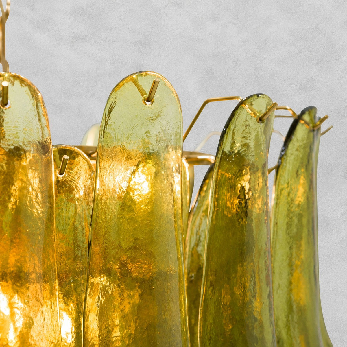 Green Petalo Murano Chandelier