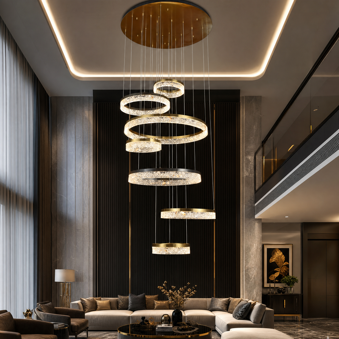 Guilin Landscape Modern Sculptural Ring Chandelier - main