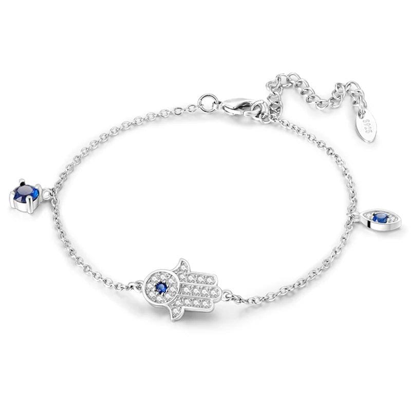 Trivellolab Hamsa Hand and Evil Eye Charm Bracelet