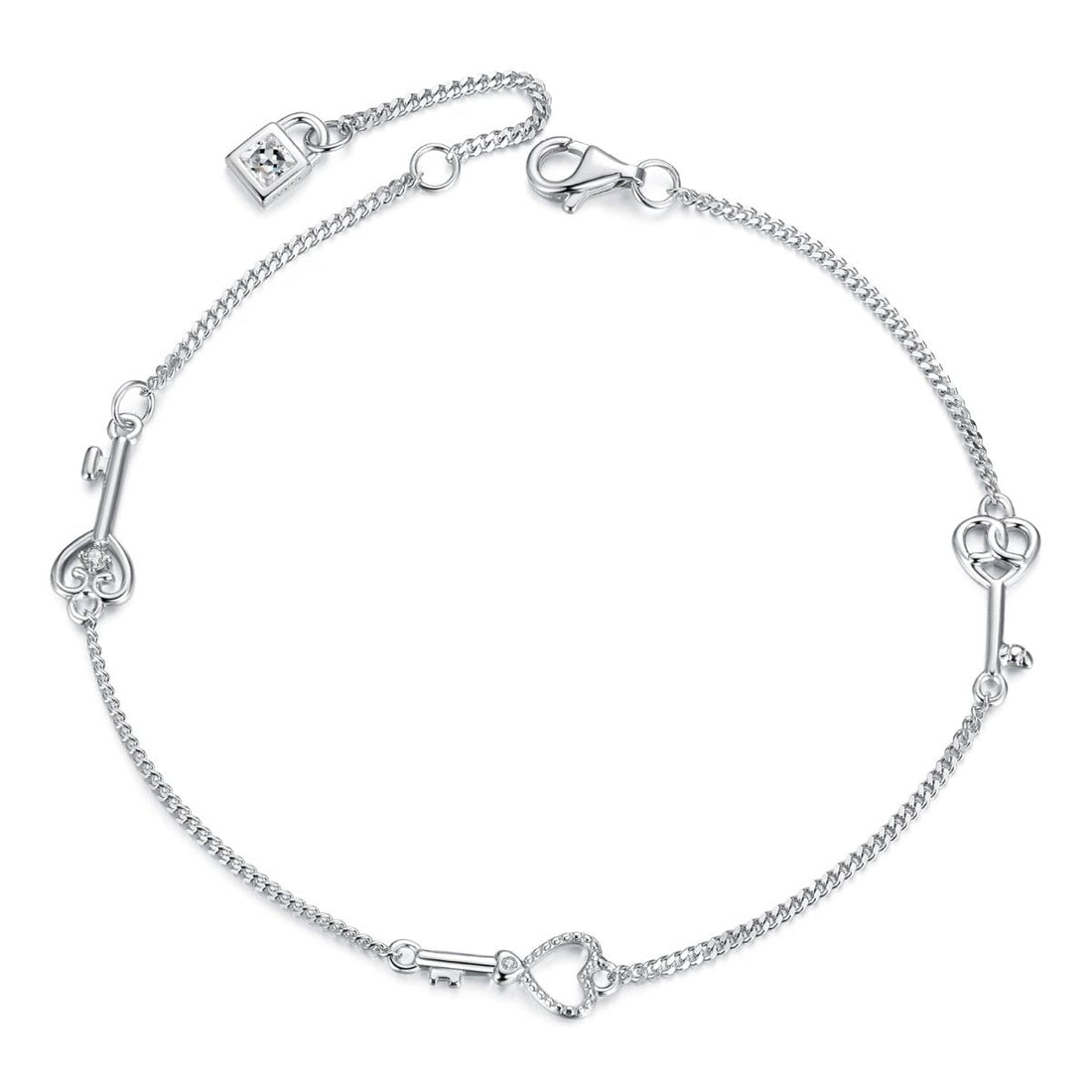 Trivellolab Heart Key Link Bracelet