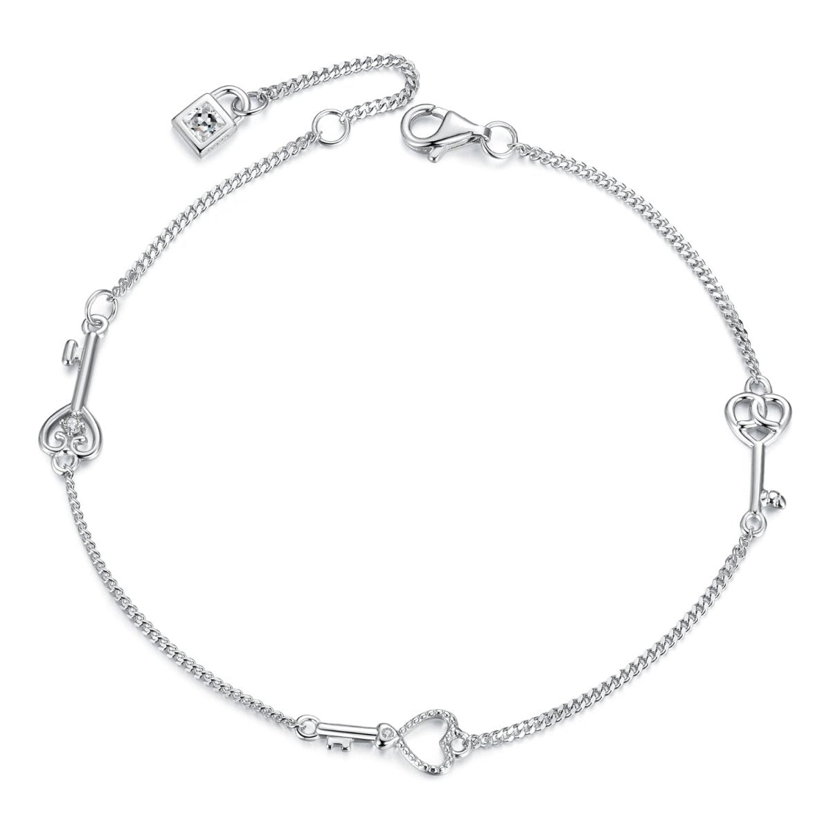 Trivellolab Heart Key Link Bracelet