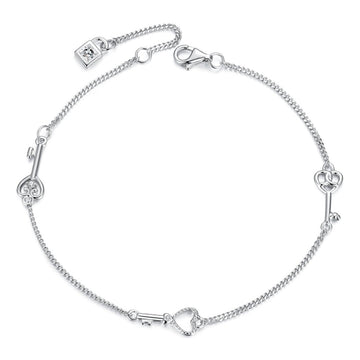 Trivellolab Heart Key Link Bracelet