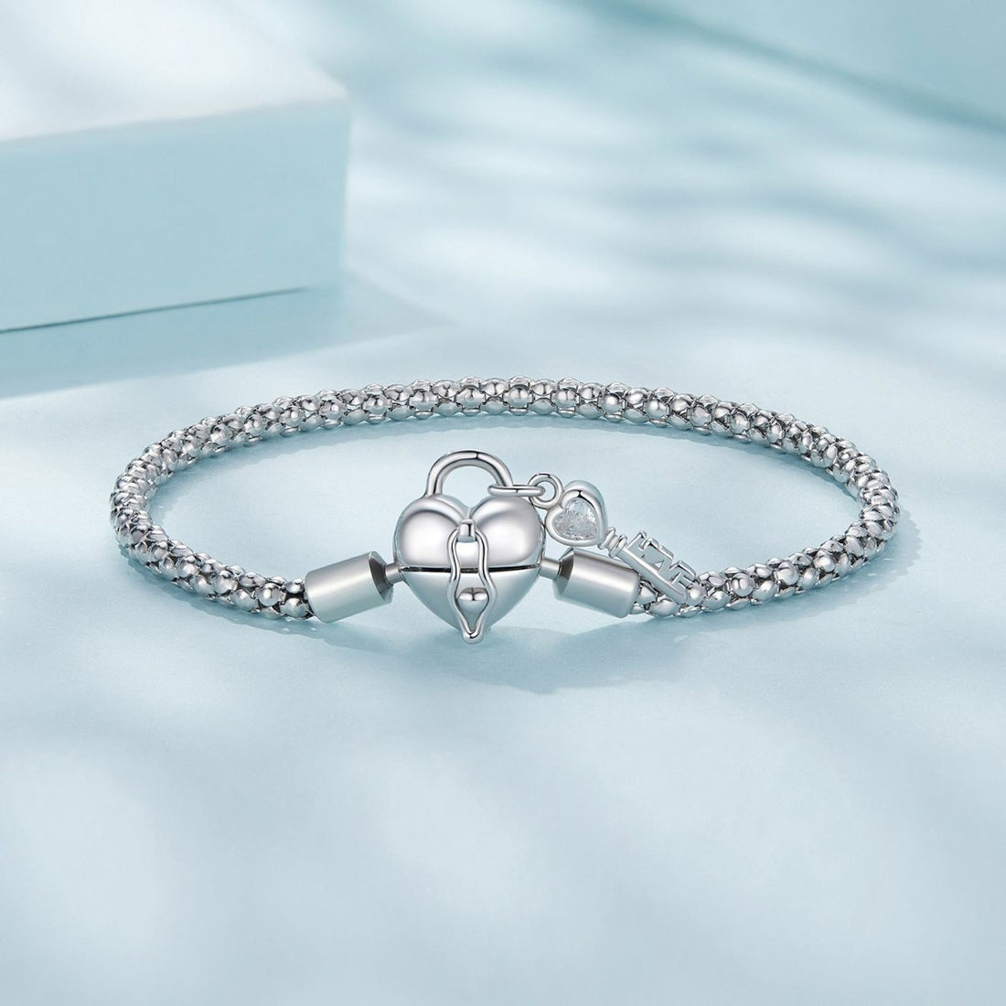 Trivellolab Heart Lock & Key Charm Bracelet
