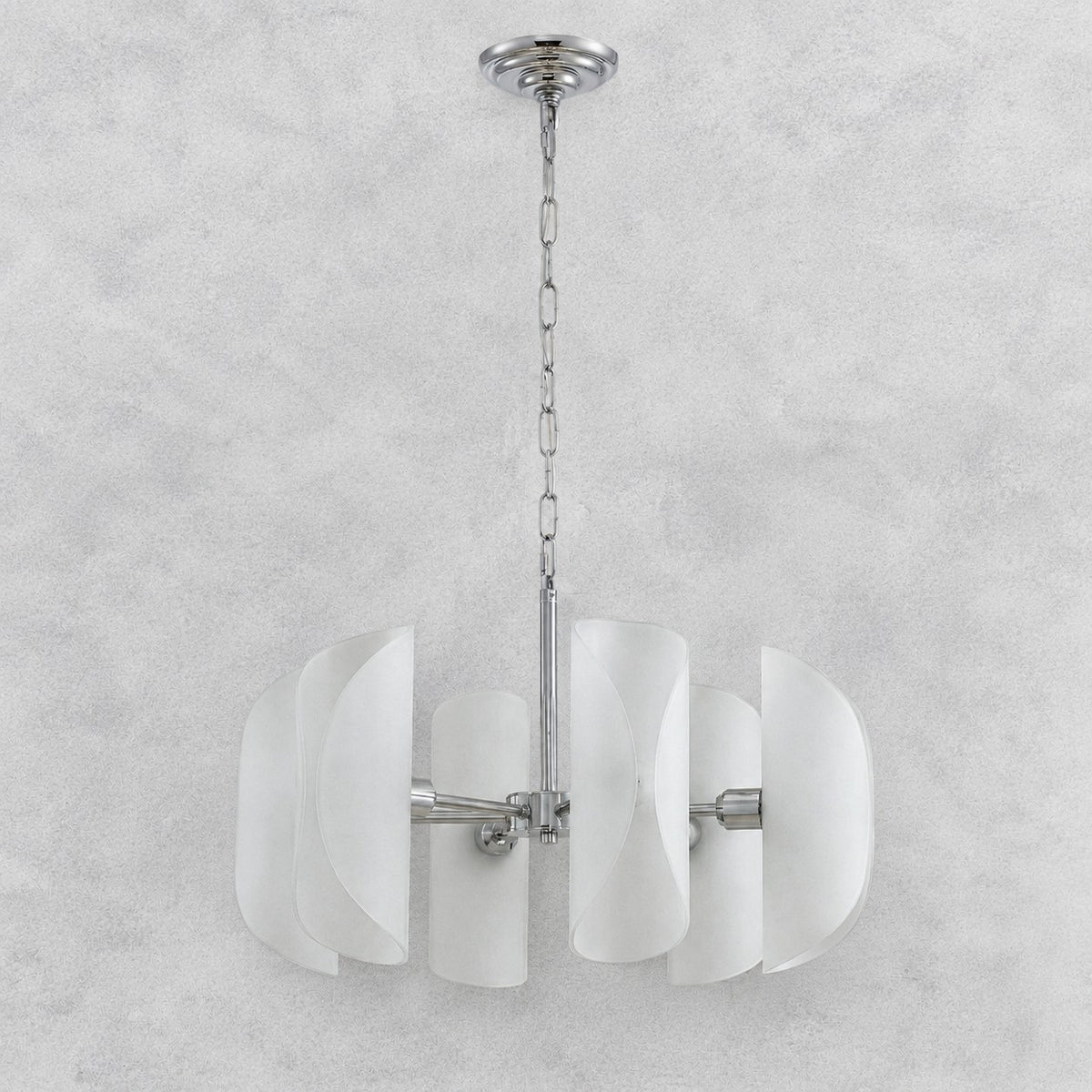 Helena Modern Chrome Glass Pendant Light