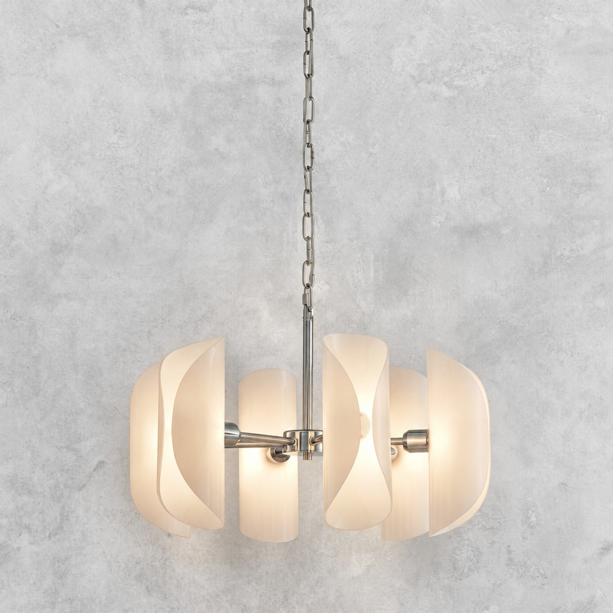 Helena Modern Chrome Glass Pendant Light