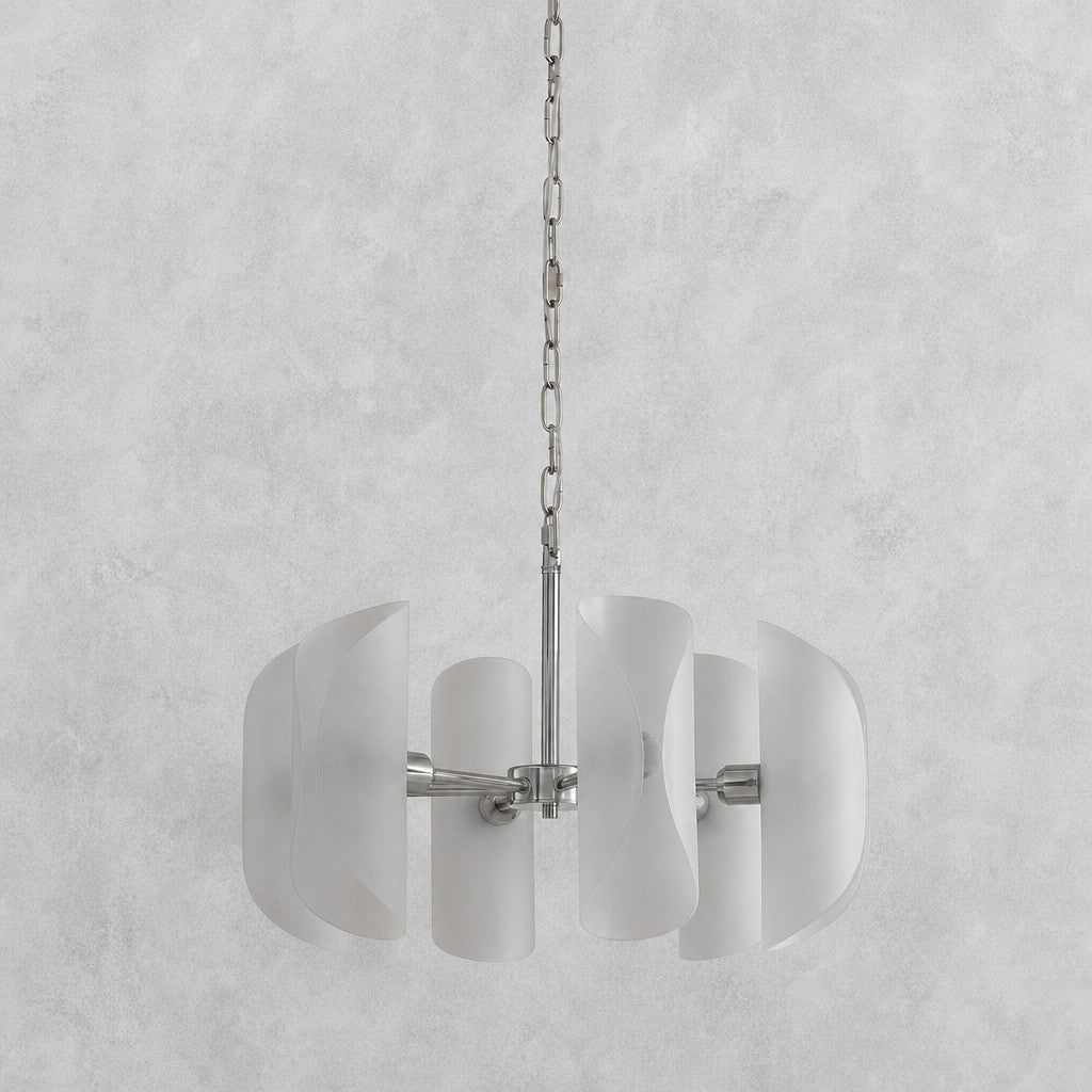 Helena Modern Chrome Glass Pendant Light