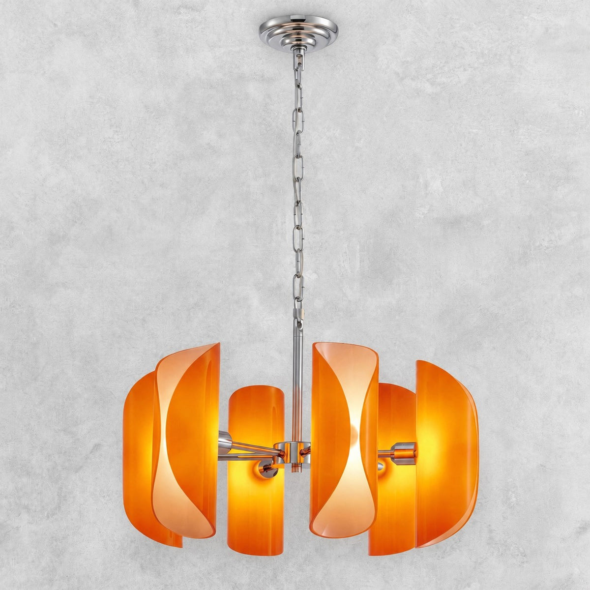 Helena Modern Chrome Glass Pendant Light