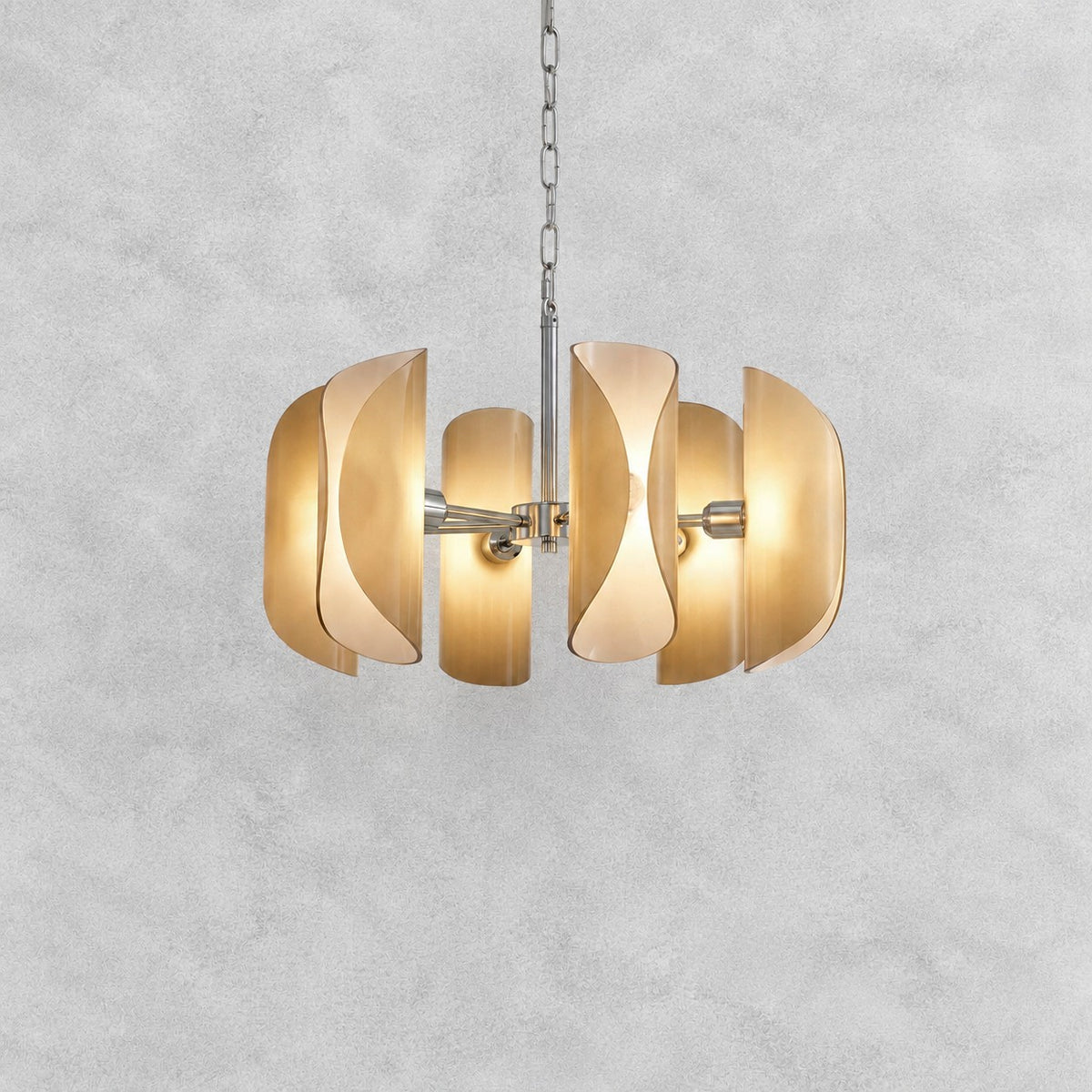 Helena Modern Chrome Glass Pendant Light