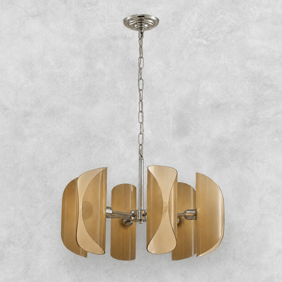 Helena Modern Chrome Glass Pendant Light
