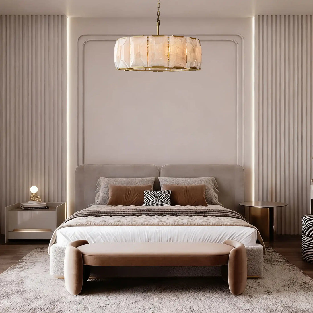 Herlow Calcite Round Chandelier-