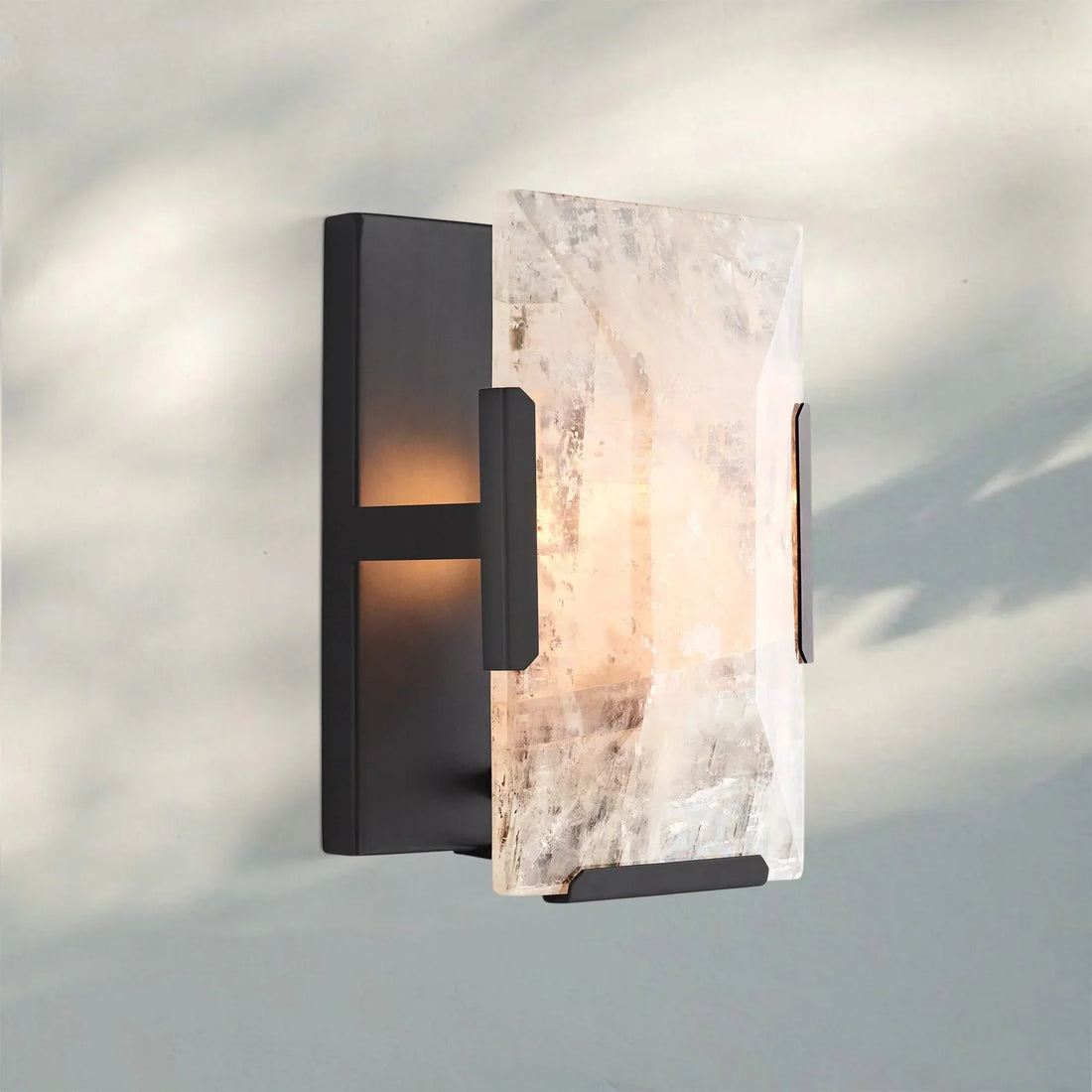 Herlow Calcite Short Wall Sconce-Lacquered Burnished Brass-