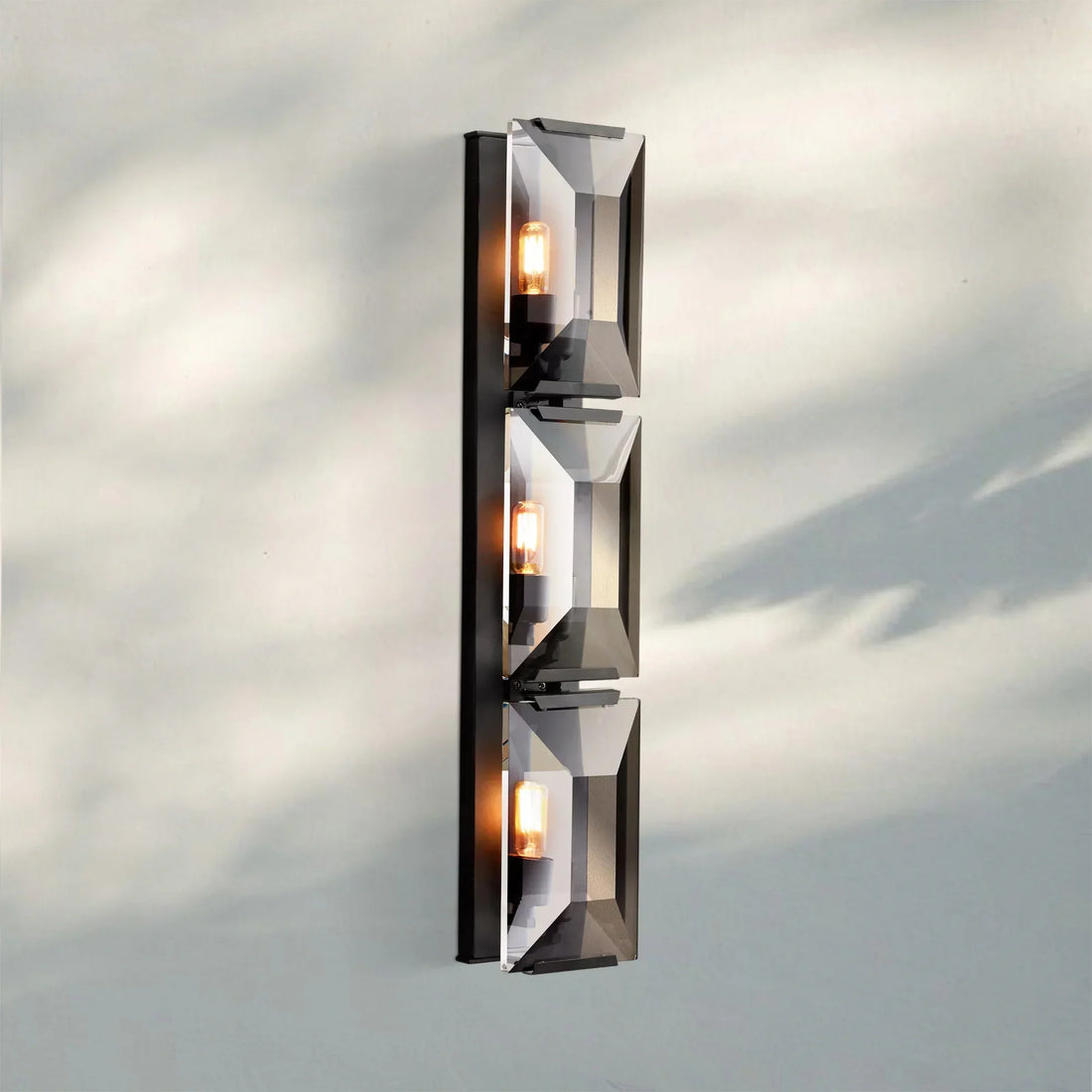 Herlow Multicurve Crystal Triple Wall Sconce-Lacquered Burnished Brass-