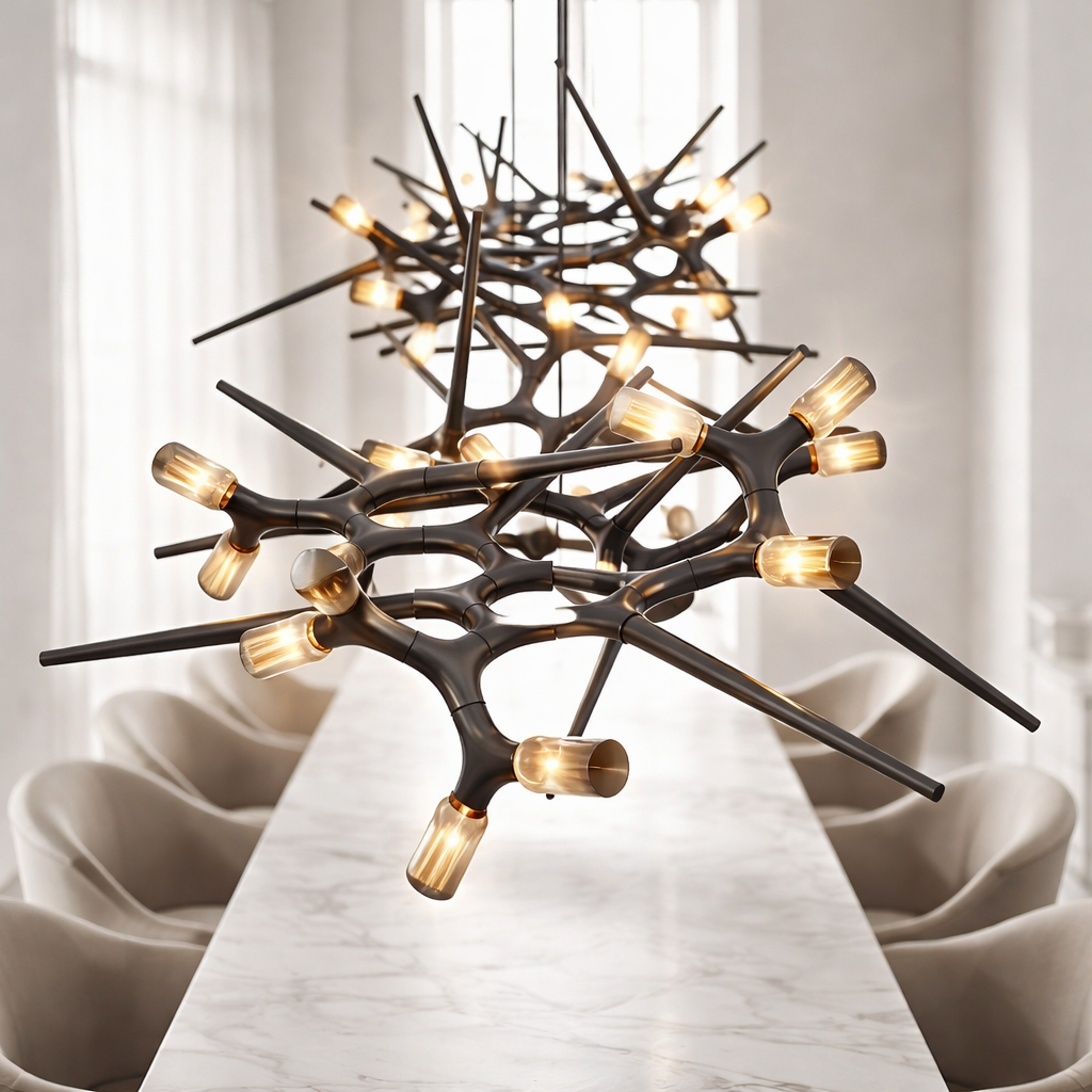 Modern LED Chandelier Adjustable Hanging