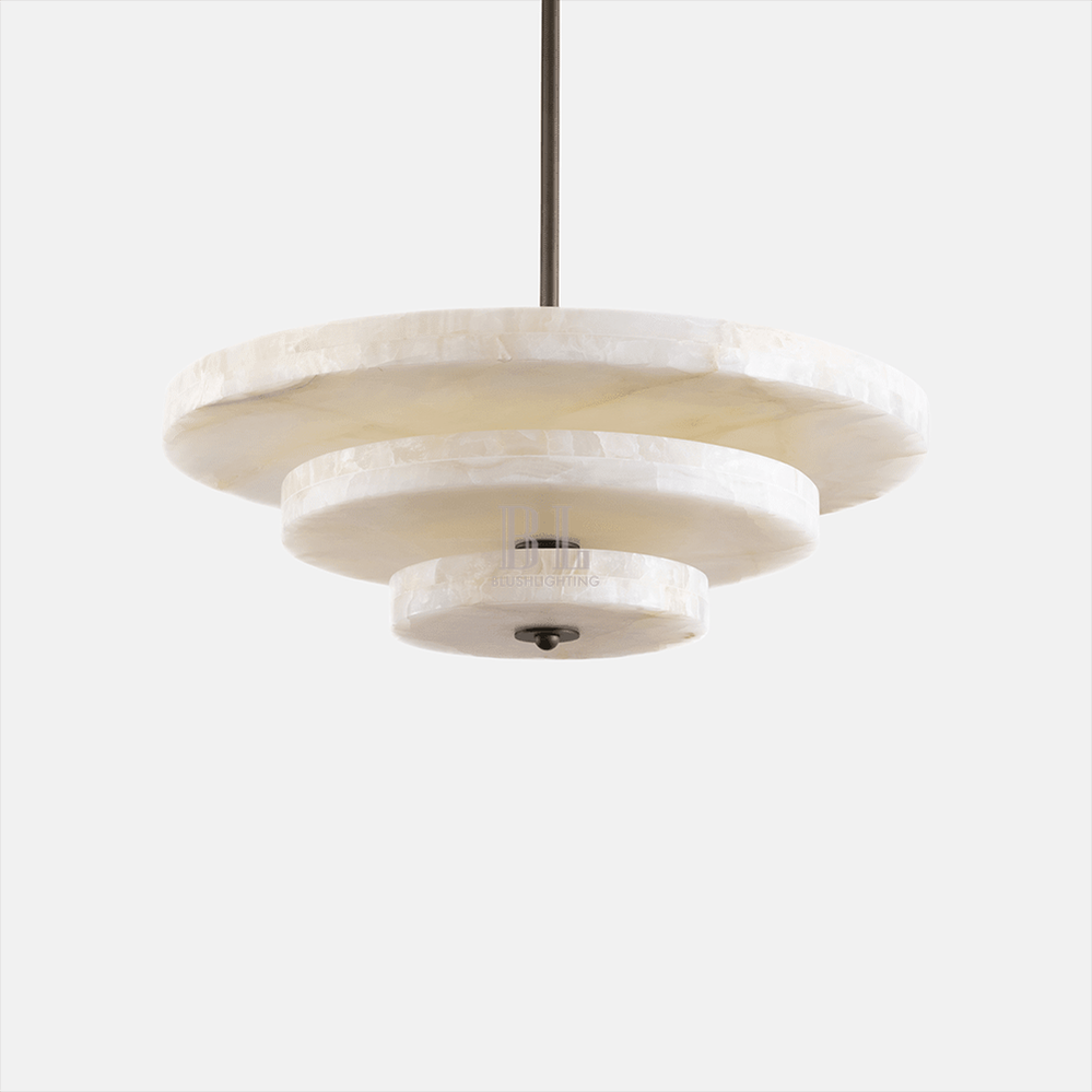 Ice Queen Alabaster Chandelier - ∅ 33.5″ x H 17.7″Bronze & WhiteWarm LightTrivellolab