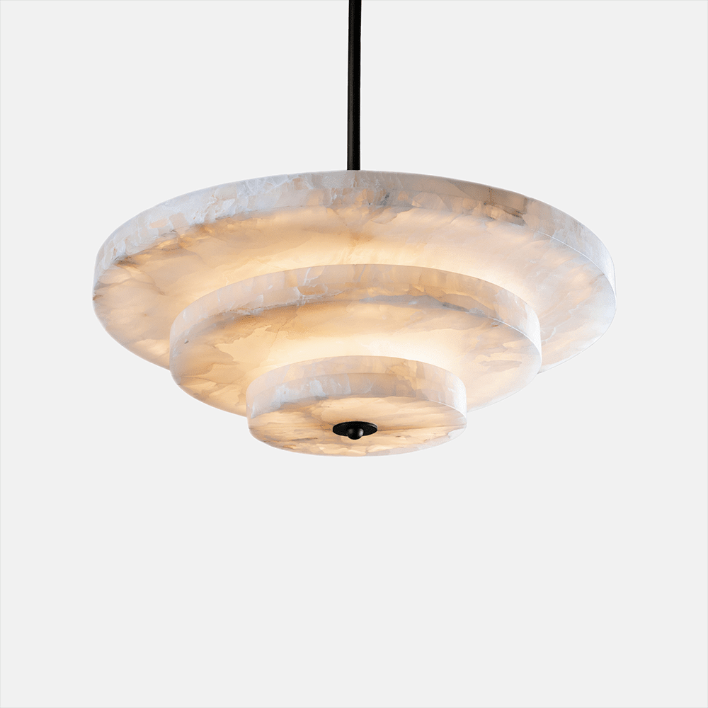 Ice Queen Alabaster Chandelier - ∅ 33.5″ x H 17.7″Bronze & WhiteWarm LightTrivellolab