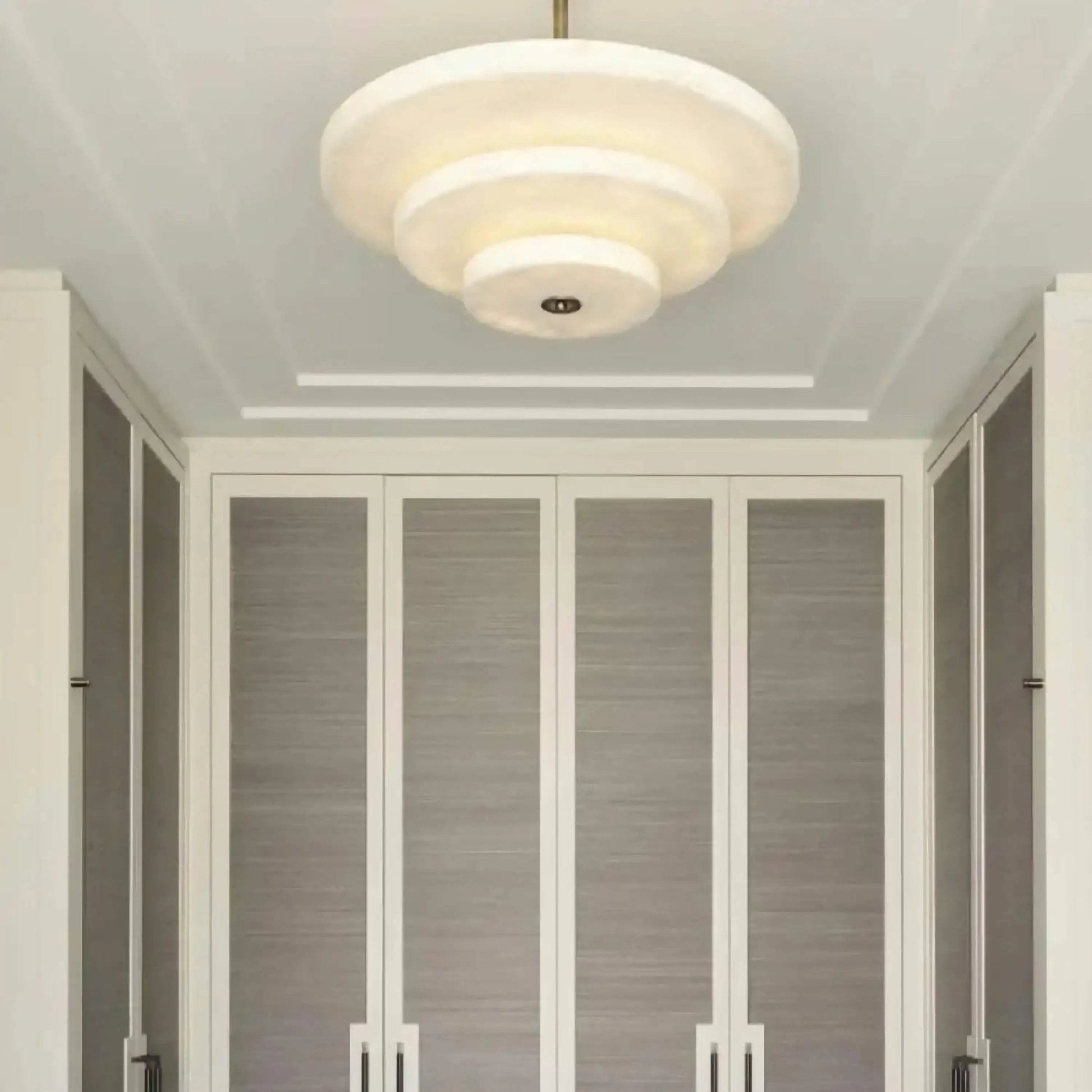 Ice Queen Alabaster Chandelier - ∅ 33.5″ x H 17.7″Bronze & WhiteWarm LightTrivellolab