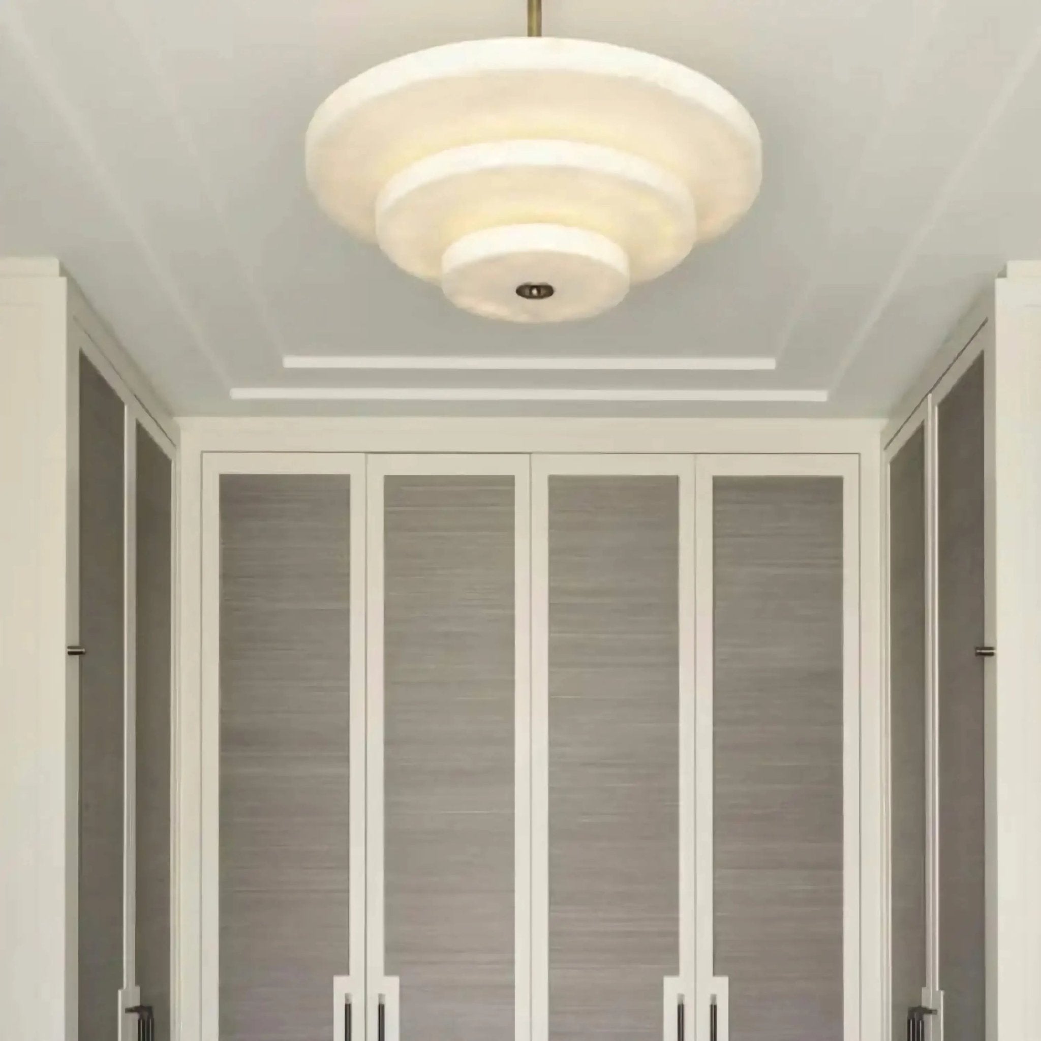 Ice Queen Alabaster Chandelier - ∅ 33.5″ x H 17.7″Bronze & WhiteWarm LightTrivellolab