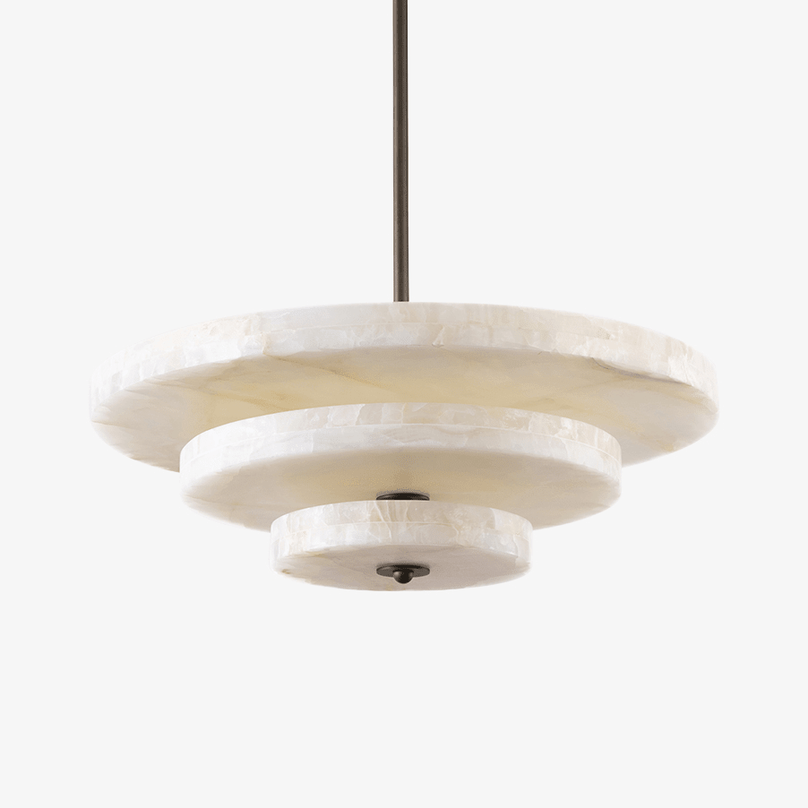Ice Queen Alabaster Chandelier - ∅ 33.5″ x H 17.7″Bronze & WhiteWarm LightTrivellolab