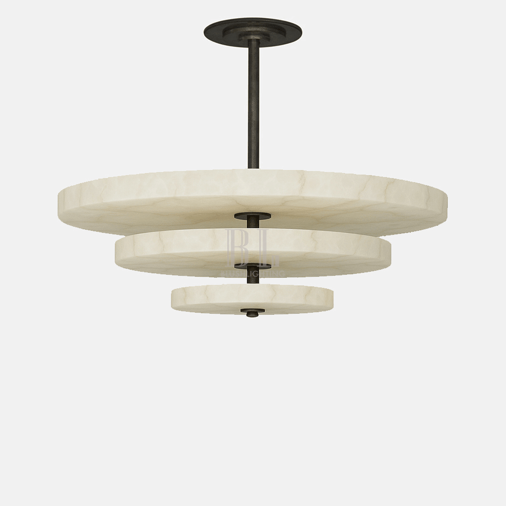 Ice Queen Alabaster Chandelier - ∅ 33.5″ x H 17.7″Bronze & WhiteWarm LightTrivellolab