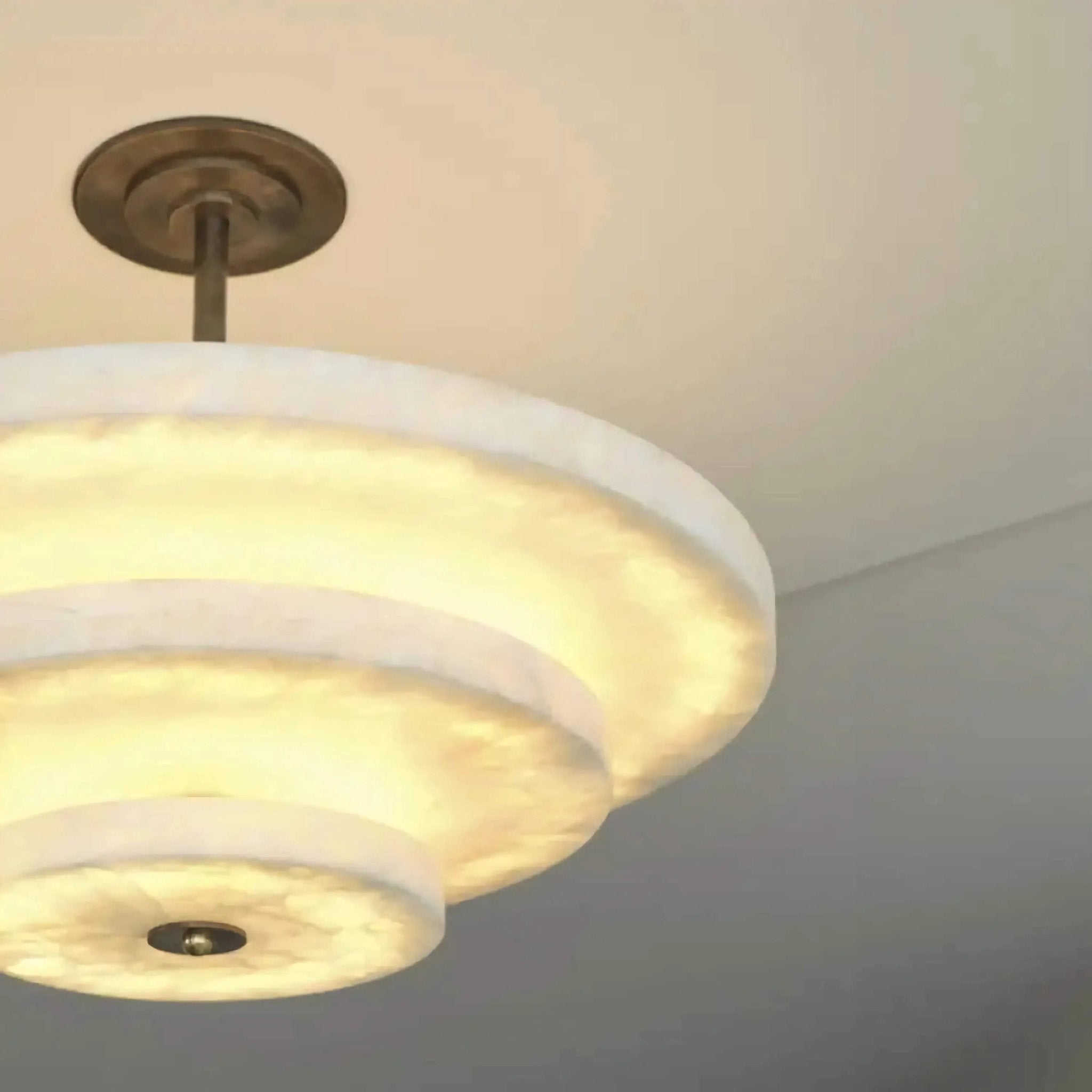 Ice Queen Alabaster Chandelier - ∅ 33.5″ x H 17.7″Bronze & WhiteWarm LightTrivellolab