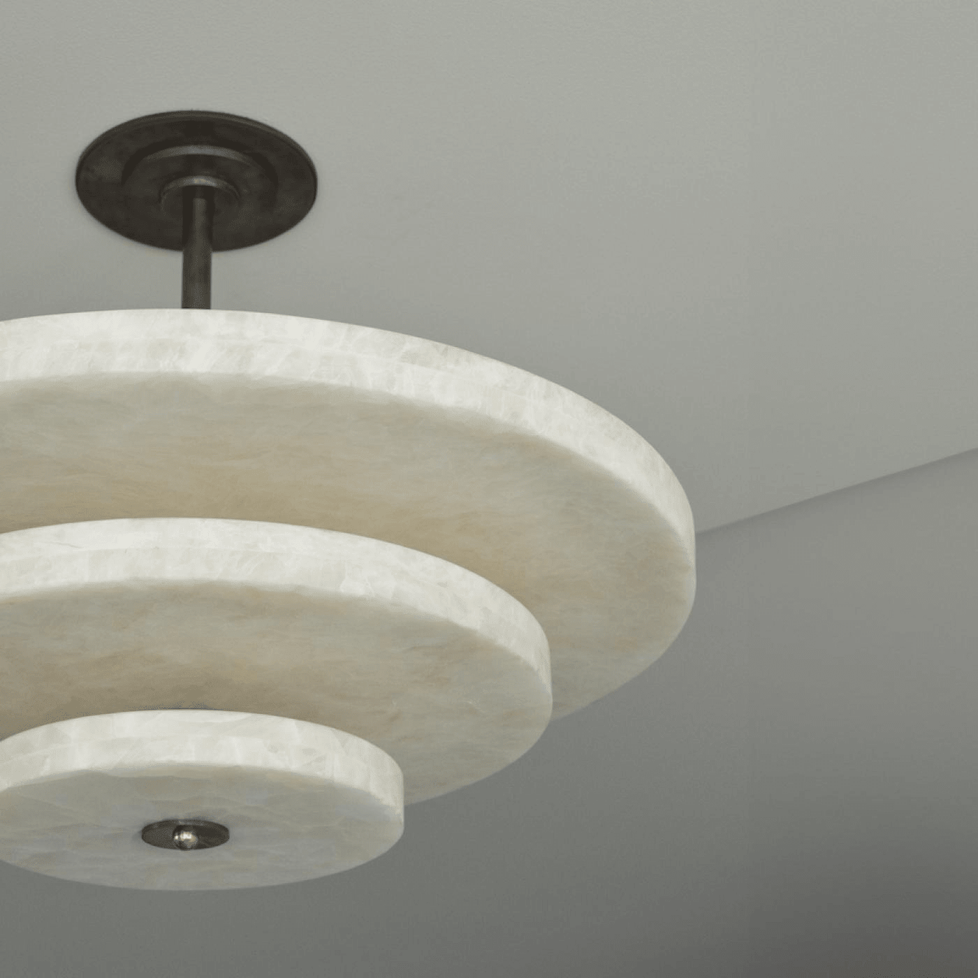 Ice Queen Alabaster Chandelier - ∅ 33.5″ x H 17.7″Bronze & WhiteWarm LightTrivellolab